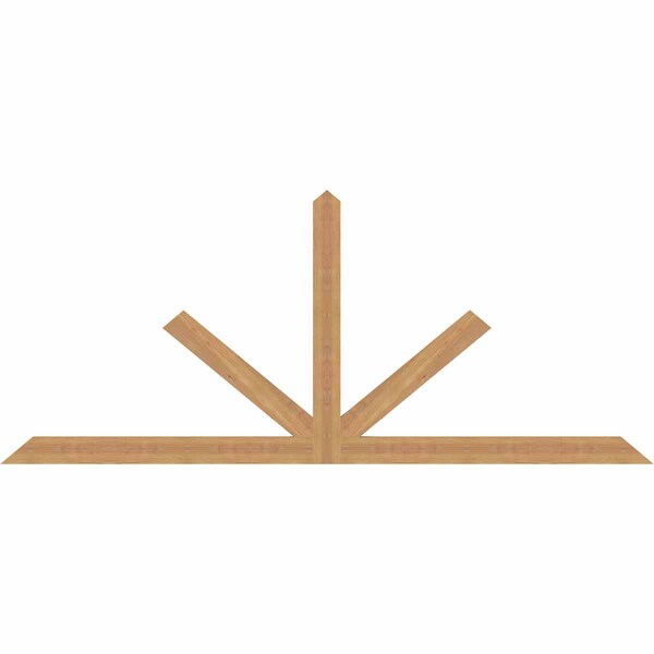 Ekena Millwork Saratoga Timber Gable Bracket, Western Red Cedar, 84"W x 35"H x 1 1/2"D x 3 1/2"F, 10/12 Pitch GBW084X35X0204SAR00SWR - main